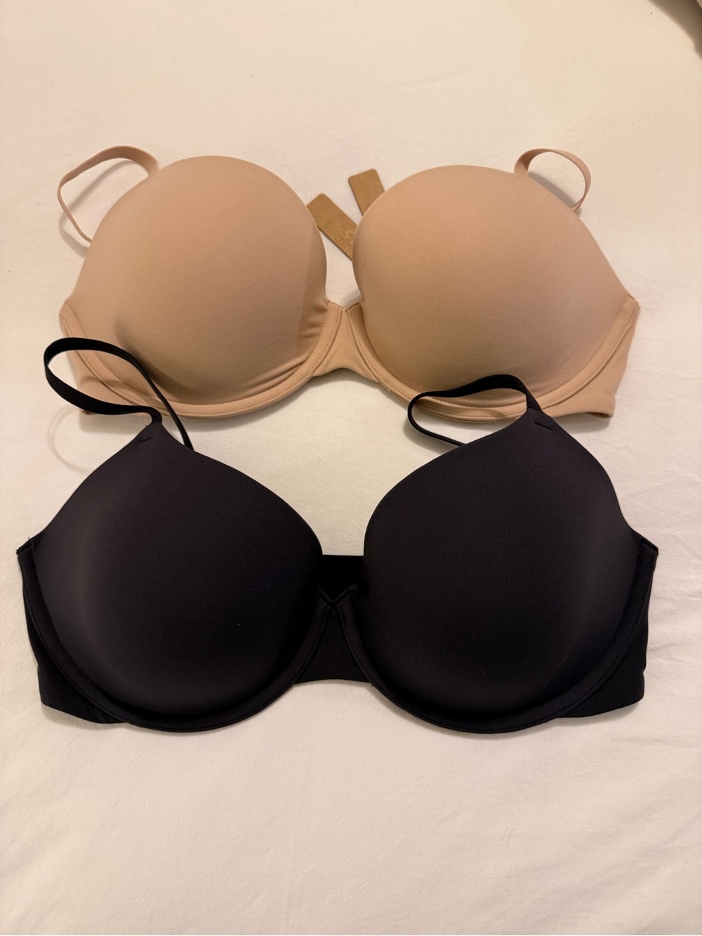 SKIMS Smooth T-Shirt Bra Duo in Nude and Black